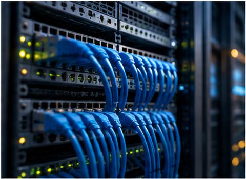 EDV-Verkabelung – Netzwerkschrank mit strukturierter Verkabelung